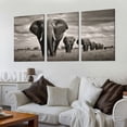 thumbnail image 2 of COMIO  Black and White Elephant Canvas Art Prints Animal Painting Wall Art Living Room Pcitures artwork for walls Decor 12''x16''X3 Panels, 2 of 4