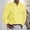 Yellow, variant on Azrian Men's Casual Pullover Long Sleeve Men Casual Shirt Solid Long Sleeve V-Neck Pullover Blouse Tops