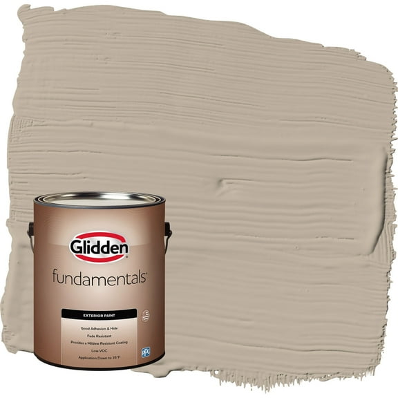 Glidden Fundamentals Discover / Beige Semi-Gloss Exterior Paint, 1 Gallon