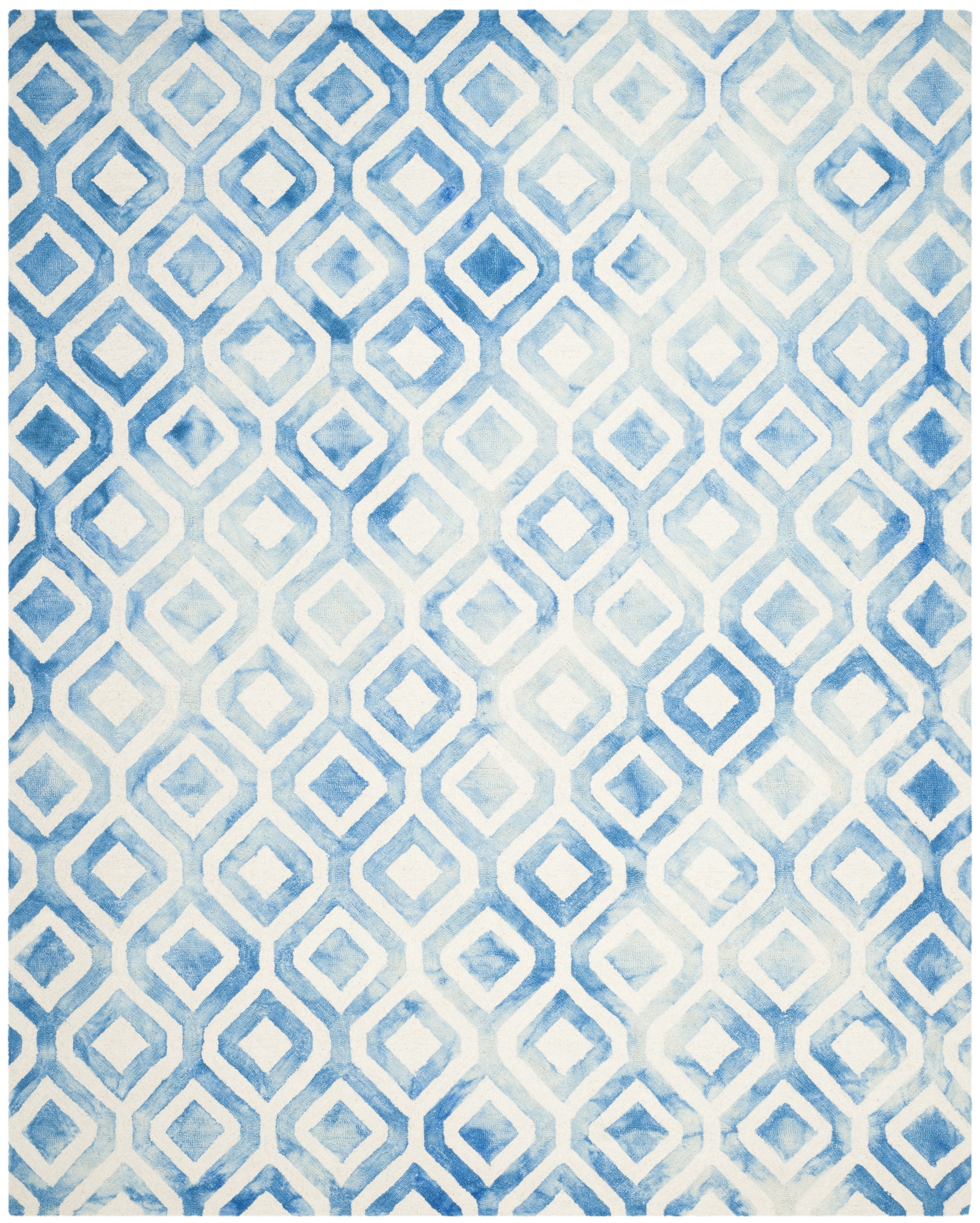 Safavieh Dip Dye Frigg Distressed Area Rug, Ivory/Blue, 9' x 12'