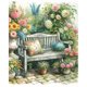 thumbnail image 1 of (A4867) Silla Jardín Con Diamantes Serie Flores Y Plantas Resina 40x50CM, 1 of 9