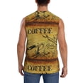 thumbnail image 4 of Kdxio Coffee Vintage for Men's Muscle T-shirt,Sleeveless for Workout Running Athletic Gym Lounge Casual, 4 of 7
