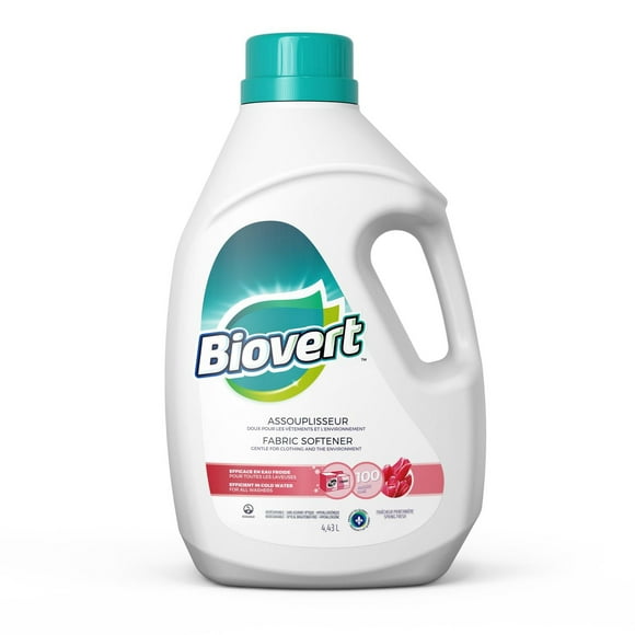 BIOVERT Assouplisseur Fraîcheur Printanière Certifié Ecologo 100 Brassées 4.43 L