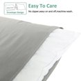 thumbnail image 3 of [Pillowcase]-Ultra Soft Brushed Microfiber Pillowcases Set, Cozy Machine Washable Bed Pillow Cases, Queen Size, Smoke Gray, 4 Piece, 3 of 5