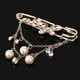 thumbnail image 5 of 2pcs Oro Metal Perla Rhinestone Mariposa Broche Grandes Pernos De Seguridad, 5 of 8