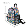 thumbnail image 3 of FORMRS Kids School Backpack with Front Zippered Pocket 12" Student Travel Daypack, Blue Checkered Daisy, 3 of 6