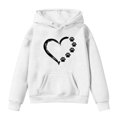 thumbnail image 2 of Bnwani Hoodies for Girls Crew Neck Long Sleeve Pockets Short Sweatshirt Hearts Graphic Printed Tops Pullover, 2 of 3