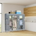 Heavy Duty Wardrobe Closet, Oxford Cloth Cover, Carbon Steel Frame