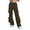 1-Brown, variant on Cargo Pants For Women High Waisted, Scrub Pants 2024 Cargo Pants Woman Relaxed Fit Waisted Zipper Slim Drawstring Waist Pockets, Slacks Pantalones De Mujer, 3-Black