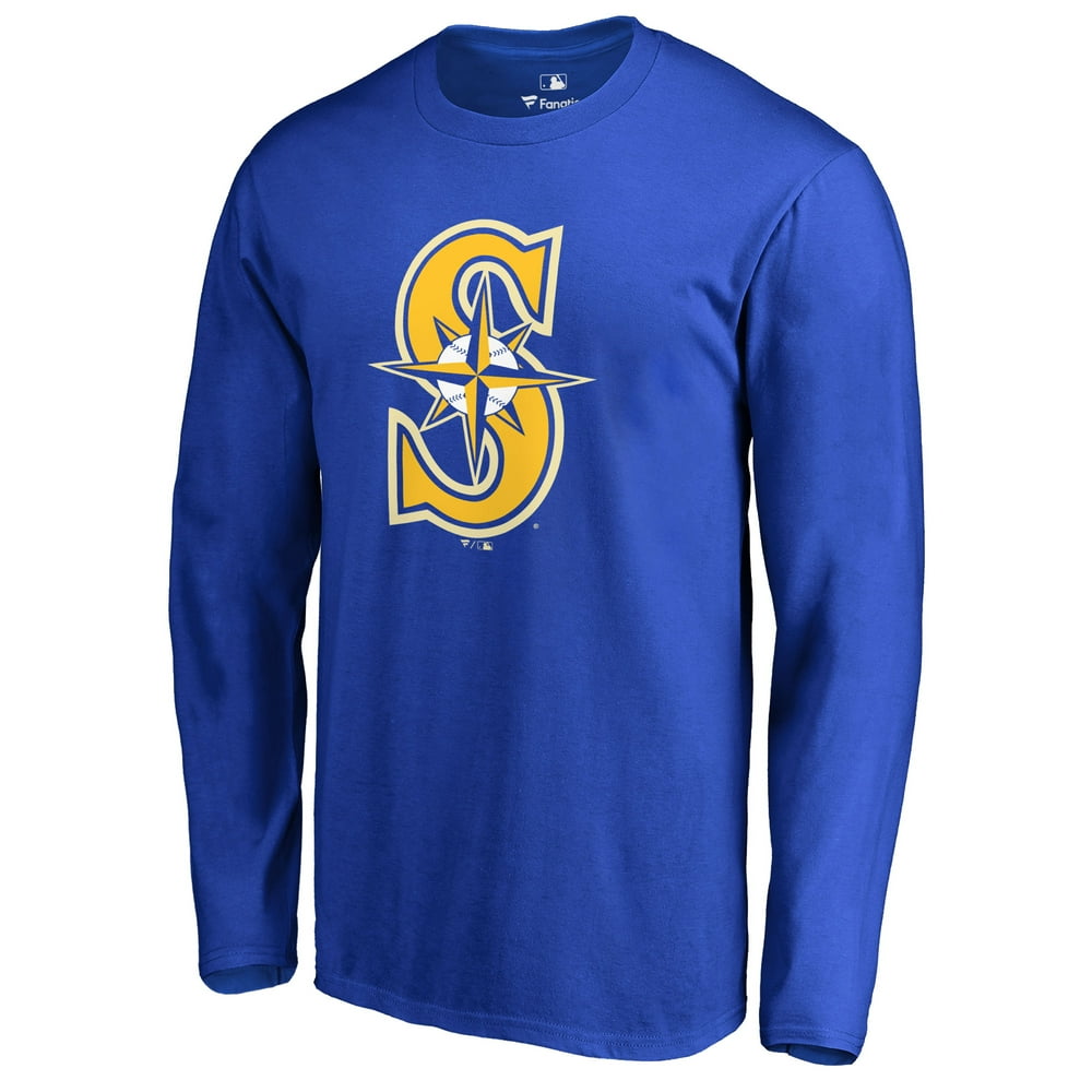 Seattle Mariners Secondary Color Primary Logo Long Sleeve TShirt