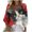 Multicolor, variant on Lcziwo Womens Christmas Tops Plus Size Cute Cat Print Shirts Waffle Long Sleeve Vneck Blouses Oversized Casual Trendy Fall 2025 Tees Multicolor,XXXL