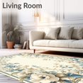 thumbnail image 2 of ODIKA 8'x10' Machine Washable Non-Slip Area Rug, Floral High Traffic Rug, Ivory, 75828, 2 of 7