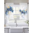 thumbnail image 5 of Marble Texture Sheer Curtains 54 Inches Long 2 Panels Blue White Veined Abstract Design Light Filtering Semi Sheer Window Curtains Drapes for Bedroom Living Room 52"x54", 5 of 7