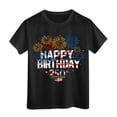 thumbnail image 4 of Toddler Girls 250th America Anniversary T Shirt Retro US Flag Print Casual Tee Comfortable Short Sleeve Tops for 2026 Fourth of July Celebration Gibobby,3-4 Years,Black, 4 of 5