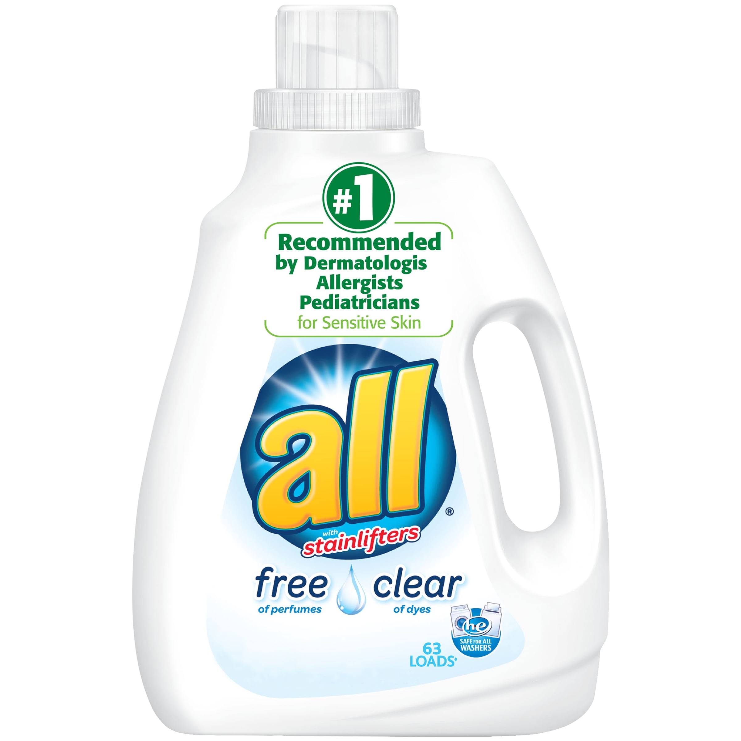 all Liquid Laundry Detergent, Free Clear for Sensitive Skin, 94.5 Fluid