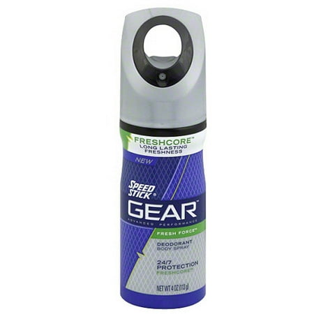 Speed Stick Gear Advanced Performance Fresh Force Deodorant Body Spray, 4 oz