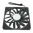 thumbnail image 1 of PWM PC Fans, 140mm Fan, 4 Pin PWM Case Fan, 4 Pin PWM Connector, 12V Computer Fans with 1100RPM, MFDB Bearing PC Cooling Fan, Intelligent Temperature Control, 1 of 7