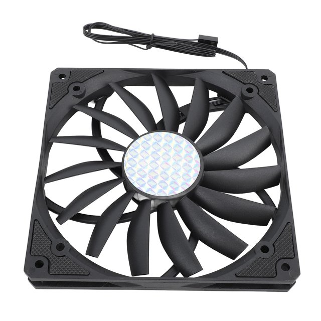 PWM PC Fans, 140mm Fan, 4 Pin PWM Case Fan, 4 Pin PWM Connector, 12V Computer Fans with 1100RPM, MFDB Bearing PC Cooling Fan, Intelligent Temperature Control
