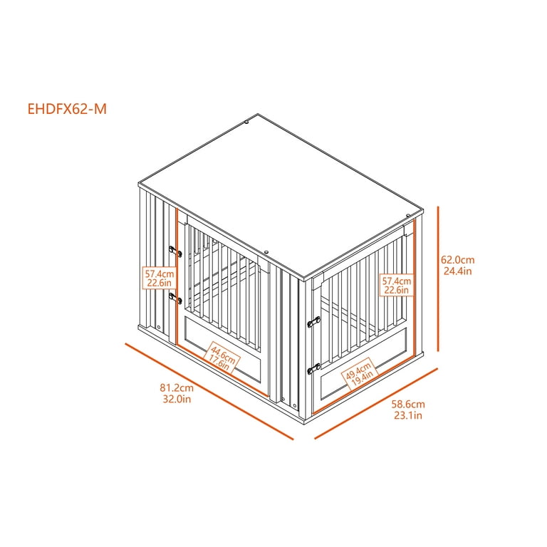 New Age Pet® ECOFLEX® Flexi Door Medium Dog Crate in Off White