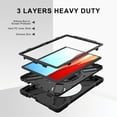 thumbnail image 7 of XYX Case for 13 inch Microsoft Surface Pro X 13 inch 2021/2020/2019 with 360 Degree Rotating, Hand Strap, Shoulder Strap, Black, 7 of 7