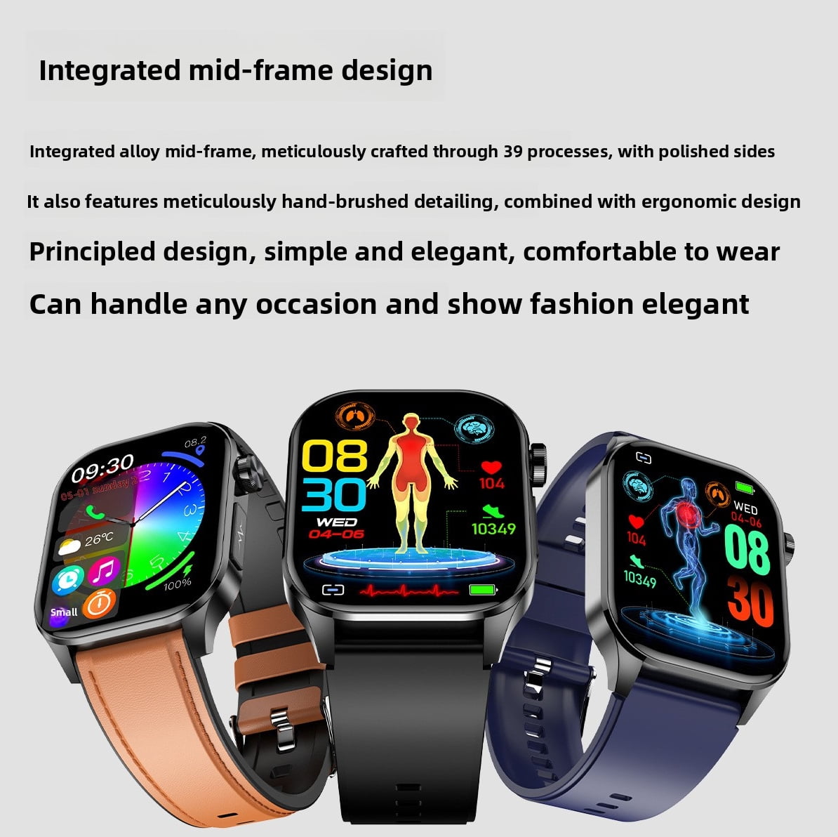 LAATIKUI ET580 smart watch bluetooth call monitoring sports waterproof smart watch