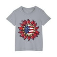thumbnail image 3 of CFLVAEK 4th of July T Shirts for Kids American Flag Sunflower Graphic Tees Casual Short Sleeve Patriotic Tshirts Indenpendence Day Crewneck Cotton Tops 4 Years, 3 of 10