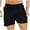Black, variant on ZQUUVOU Men's Casual Shorts Double Layer Sports Breathable Woven Bermuda Shorts Black