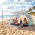 thumbnail image 6 of Costway Beach Tent Sun Shelter with Canopy Pop-Up 5-6 Person UPF50+ Sun Protection Green, 6 of 9