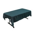 thumbnail image 1 of LA Linen Polyester Poplin 60 by 84-Inch Rectangular Tablecloth, Teal Dark, 1 of 4