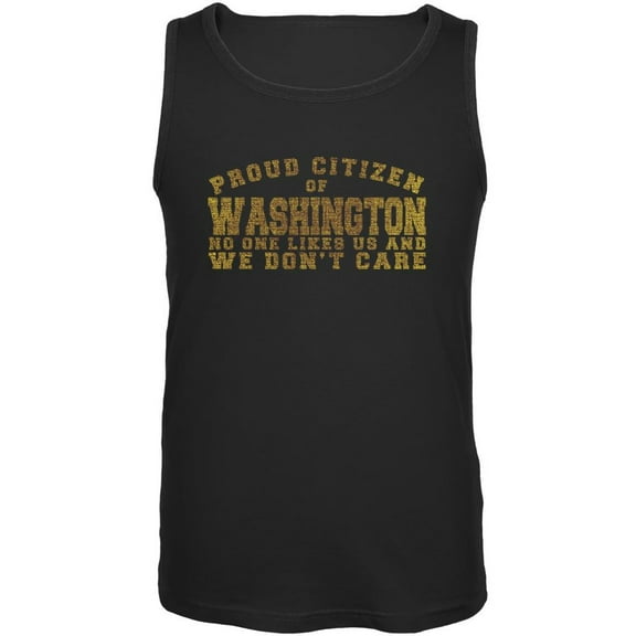 Proud No One Likes Washington Black Adult Tank Top