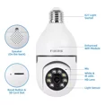 thumbnail image 2 of Cámara De Seguridad Foco Wifi Espía Giratoria 360 Kit 18pzs Color Blanca, 2 of 8