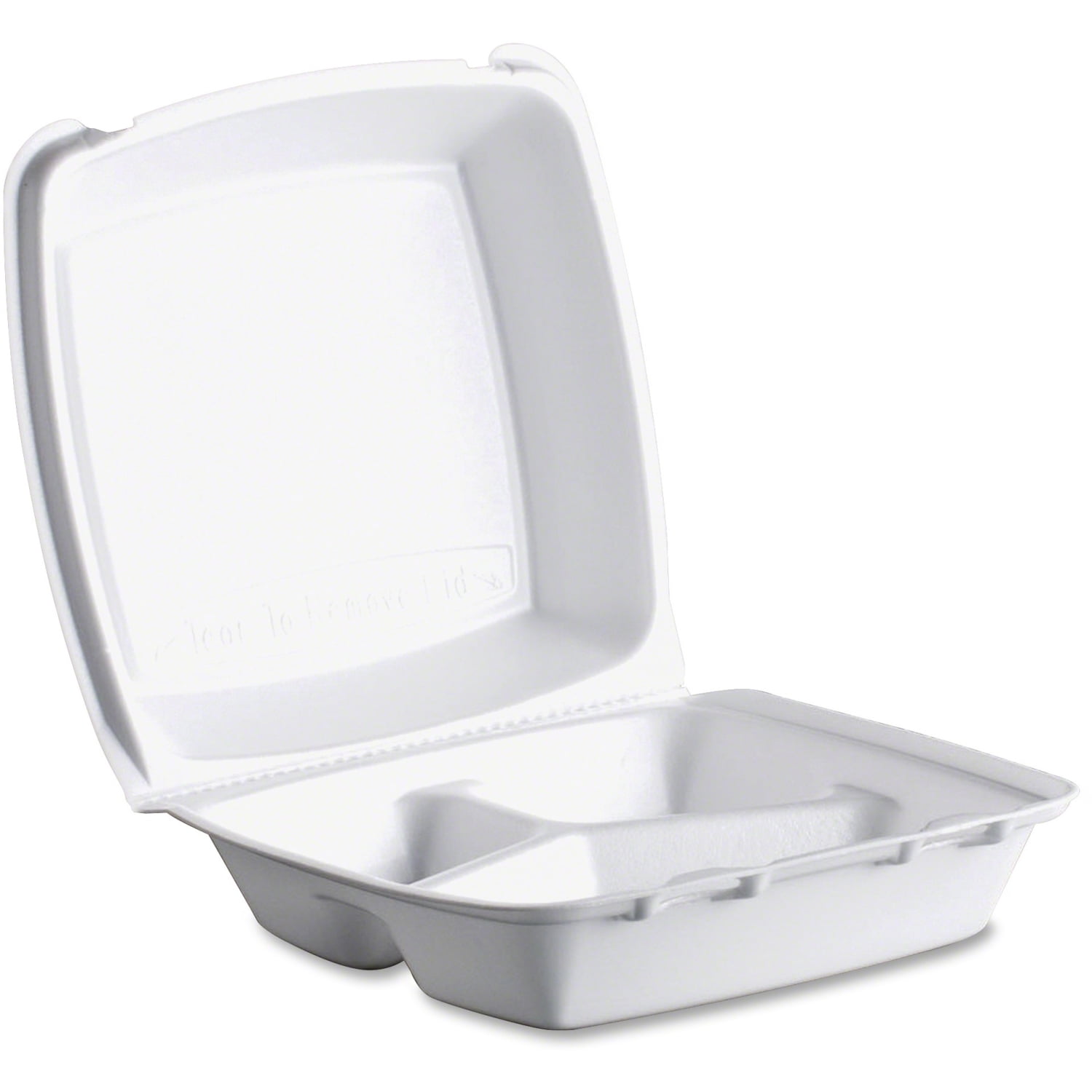 10 PIECES CARRYOUT FOOD FOAM CONTAINERS- FOR HOT & COLD FOODS 3 COMPARTMENTS 