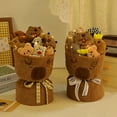 thumbnail image 4 of Capybara Dolls With Artificial Flowers Cartoon Doll Flower Bouquet Cute Doll Bouquet for Valentine's Birthday Party, 4 of 5