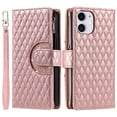 thumbnail image 2 of Dteck Zipper Wallet Crossbody Strap Case for Samsung Galaxy A05,Magnetic Leather Card Slots Cash Pocket Case Shockproof Kickstand Cover with Shoulder & Wrist Strap for Galaxy A05,Rosegold, 2 of 7