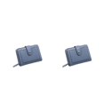 thumbnail image 1 of Minnieouse Cartera de cuero plegable para fiestas, banquetes, citas, monedero de almacenamiento portátil, tarjetero de viaje, billetera azul Azul 2piezas, 1 of 6