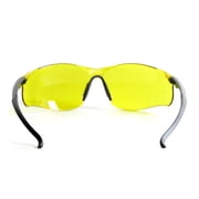 HyperTough Z87.1 Safety Glasses with Polycarbonate Lens in Yellow Tint. HTS-617113YL