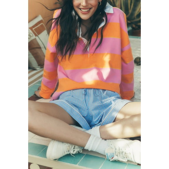 Redhotype Vibrant Stripe Collar Polo - Stylish, Essential Casual Top!