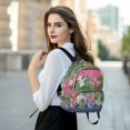 thumbnail image 6 of FORMRS Mini Backpack Purse for Women Travel Daypack Casual Shoulder Bag, White Vibrant Flowers, 6 of 7