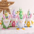 thumbnail image 2 of Gnomo de conejito de Pascua, decoraciones de elfo Tomte escandinavo de felpa, adornos de gnomos de conejo, figuras enanas de Tomte sueco, 2 of 5