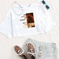 thumbnail image 2 of Ariana Grande Nous Pouvons Tre Amis Filles Col Rond Décontracté Femmes Crop Shirts Xinyi, 2 of 6