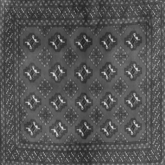Ahgly Company Indoor Square Persian Gray Traditional Area Rugs, 3' Square