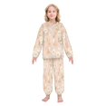 thumbnail image 2 of Fluffy Pajamas Set Fuzzy Winter Warm Pj Sets Pullover Tops and Long Pants Bunnies and Daisies Pattern X-Small, 2 of 8