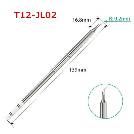 

Durable Soldering Accessory Lead-free T12 Series Soldering Station Kits for Fx951 Rework Station Welding Tool Electric Soldering Iron Tips Head T12-JL02