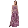 thumbnail image 1 of Bimba 2 Pcs Robe de Plage Sexy pour Femmes Imprimée Smockée Crop Top & Longue Jupe Ensemble, 1 of 7