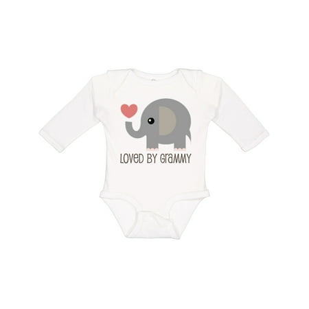 

Inktastic Loved by Grammy Gift Baby Boy or Baby Girl Long Sleeve Bodysuit