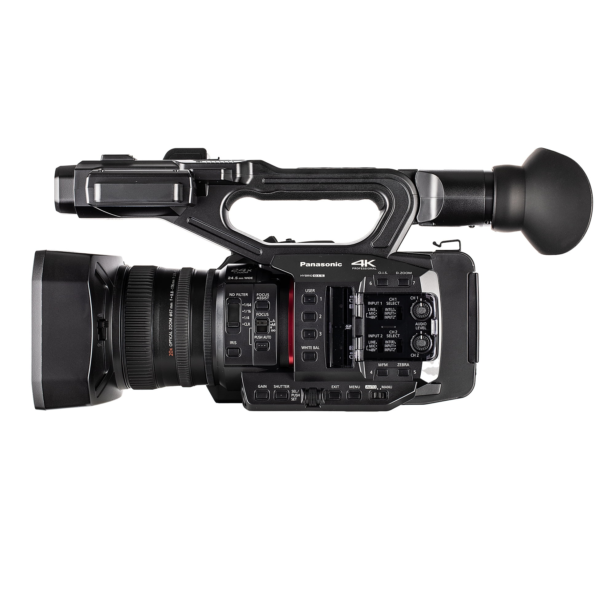 Panasonic AG-X20ED 4K Professional Camcorder, 20x Optical Zoom, UHD 60p Recording, Broadcast & Event Video Camera Bundle With 64GB Memory Card + Vivitar 67mm Graduated Color Multicoated Filter + More