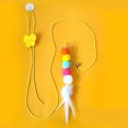 thumbnail image 4 of 1PC Pet Fun Cat Stick Kitten High Elastic Rope Cat Toy Feather Feather caterpillar, 4 of 6