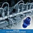 thumbnail image 3 of Unique Bargains Male Flare Reducer Hose Fitting Adapter AN6-AN6 Fuel Line Connector Aluminum Blue, 3 of 6