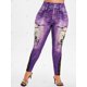 thumbnail image 4 of Más el tamaño del panel de Halloween del cordón de la impresión 3D Jeggings Rosegal Leggings de talla grande, 4 of 5