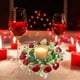 thumbnail image 4 of Candelabro De Rosas De Té Pequeñas Simuladas, Corona De Flores, Decoración Navideña, Plástico Multicolor Con Hojas Verdes Y Flores Blancas Para Escritorio, Pared O Decoración De Velas, Rojo, Rkxzt, 4 of 9